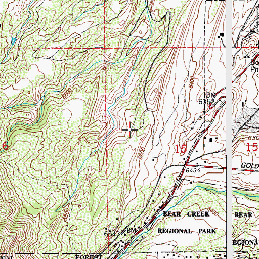 Topographic Map of Wheeler Pit, CO
