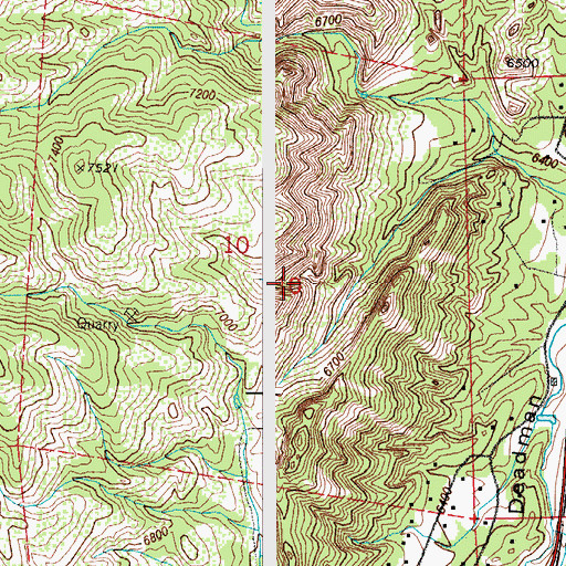 Topographic Map of Johnny Mine, CO