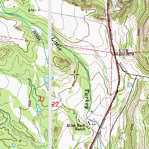 Topographic Map of Menzer Quarry, CO