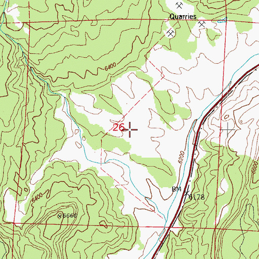 Topographic Map of Salt Creek Mine, CO