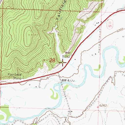 Topographic Map of Fairfield Gulch, CO
