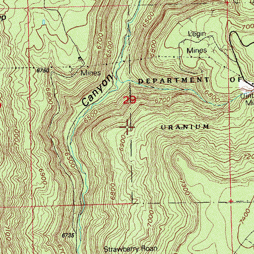Topographic Map of Governor Mine, CO