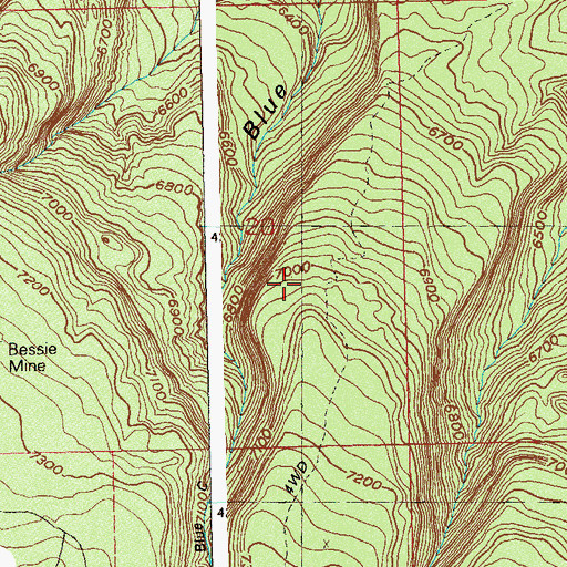 Topographic Map of France Mine, CO
