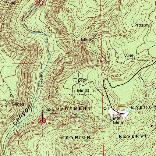 Topographic Map of Frenchy Two Mine, CO