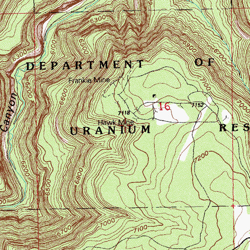Topographic Map of Hawk-Frankie Mine, CO