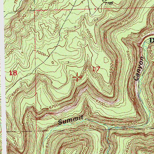 Topographic Map of Independence Mine, CO