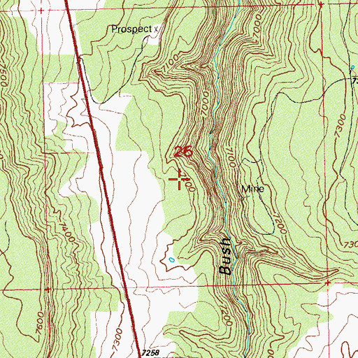 Topographic Map of Joe Bush Group Mine, CO