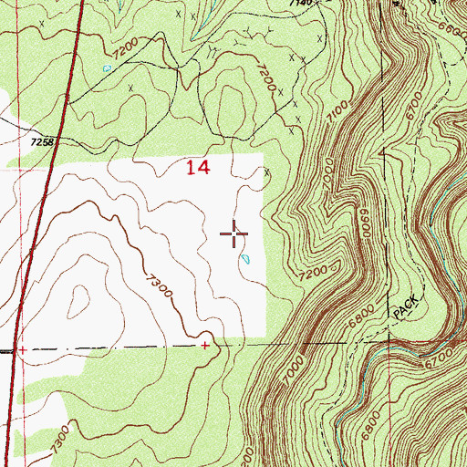 Topographic Map of Keystone Mine, CO