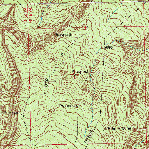 Topographic Map of Little Helen Mine, CO