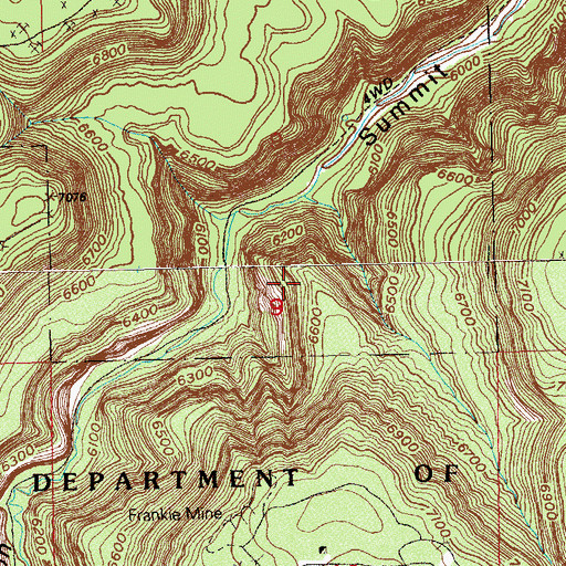Topographic Map of Lost Dog Mine, CO