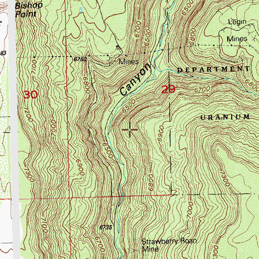 Topographic Map of Marie One Mine, CO