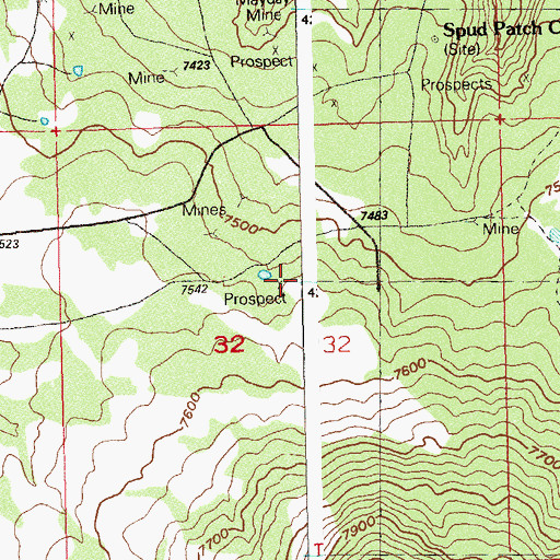 Topographic Map of Marne Group Mine, CO