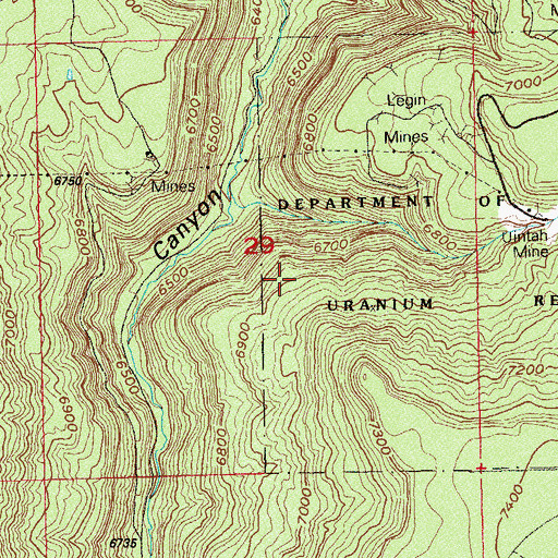 Topographic Map of Pine Bug Mine, CO