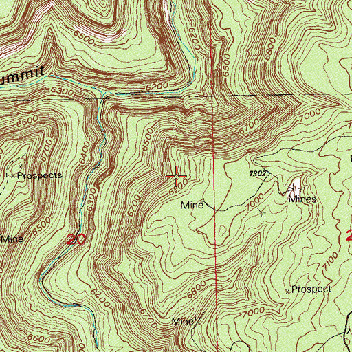 Topographic Map of Rattlesnake Mine, CO