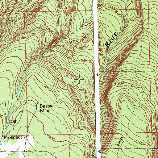 Topographic Map of Sibley Mine, CO