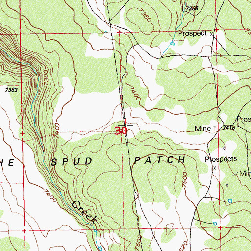 Topographic Map of Star Mine, CO
