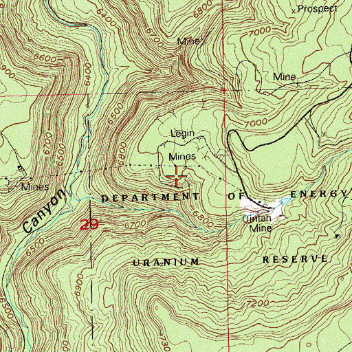 Topographic Map of Cowgirl Number Two Mine, CO
