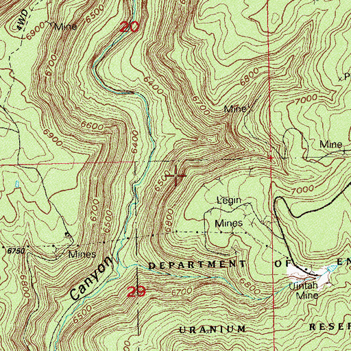 Topographic Map of Frenchie Point Mine, CO
