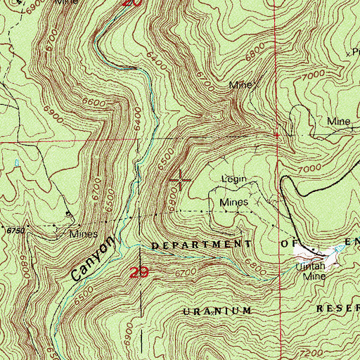 Topographic Map of King Mine, CO