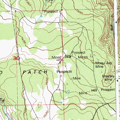 Topographic Map of Little Max Mine, CO