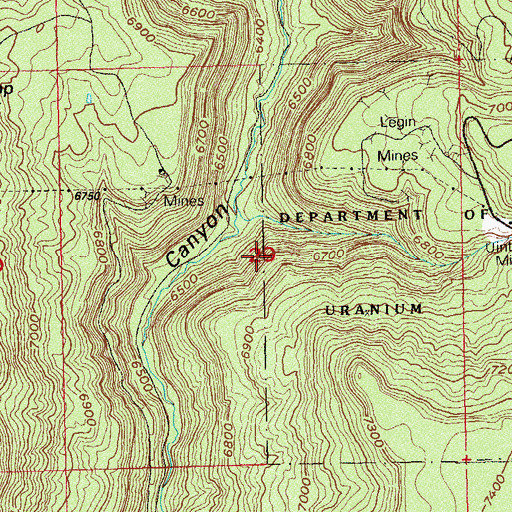 Topographic Map of McCormick Shaft Mine, CO