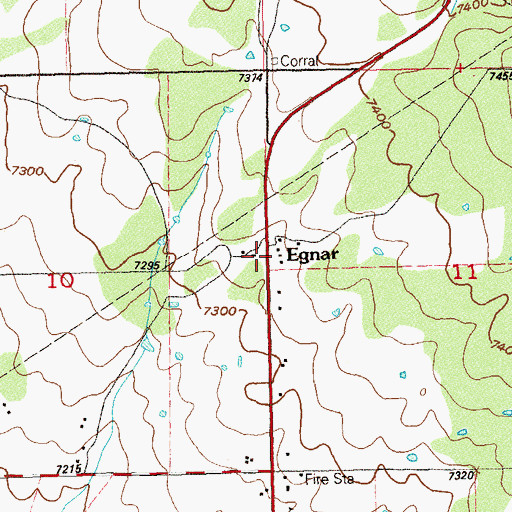 Topographic Map of Mickey Mine, CO