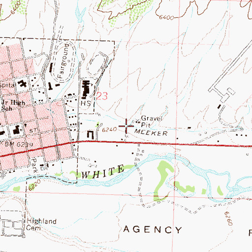 Topographic Map of Meeker Ditch, CO