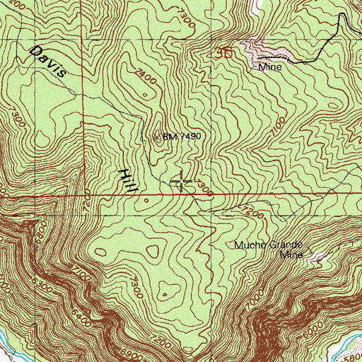 Topographic Map of Dolores River Mine, CO