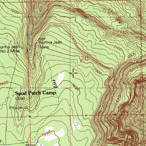 Topographic Map of Little Max Mine, CO