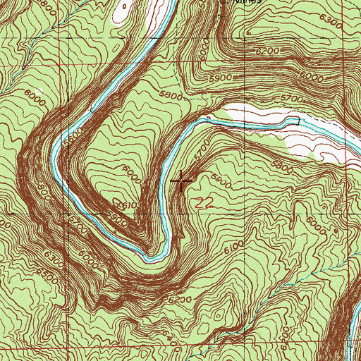 Topographic Map of Muleshoe Six Mine, CO