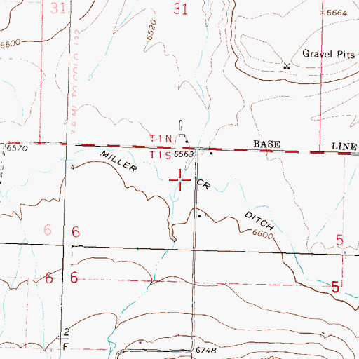 Topographic Map of Miller Creek Ditch, CO