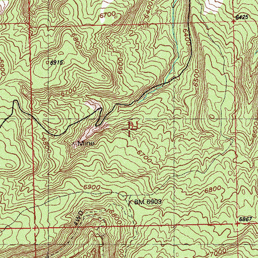 Topographic Map of Suncup Two Mine, CO
