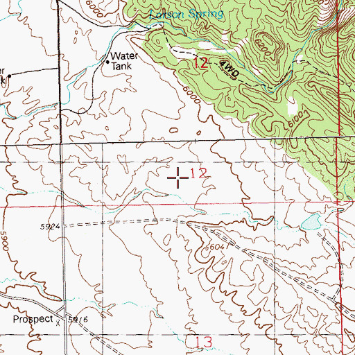Topographic Map of Hornet Mine, CO