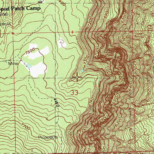Topographic Map of Marne Mine, CO
