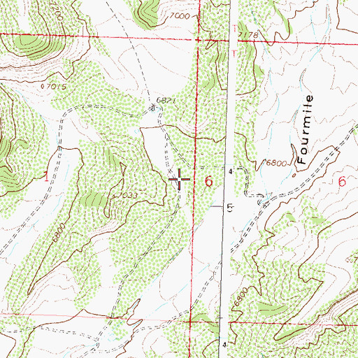 Topographic Map of Ryan Gulch, CO