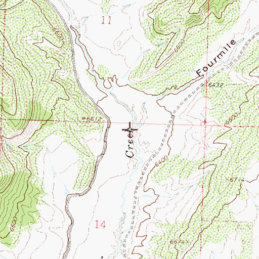 Topographic Map of Fourmile Gulch, CO
