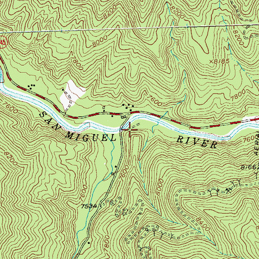 Topographic Map of Lizzie G Mine, CO