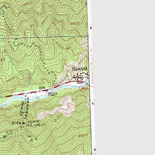 Topographic Map of Lone Tree Mine, CO