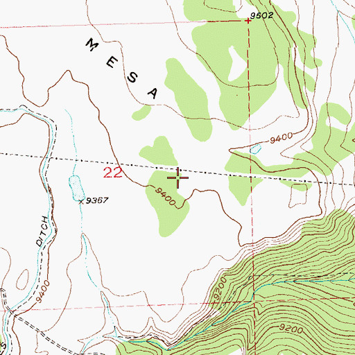 Topographic Map of Stella Mine, CO