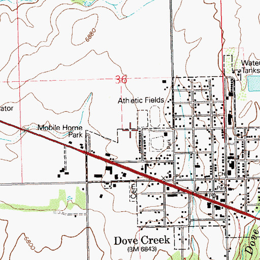 Topographic Map of Fritz and Erickson Mine, CO