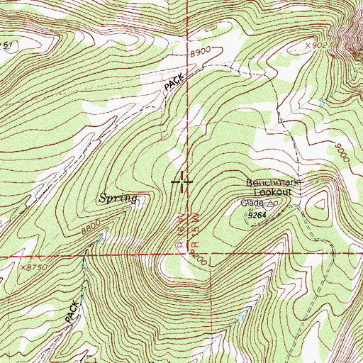 Topographic Map of Broken Thumb Mine, CO