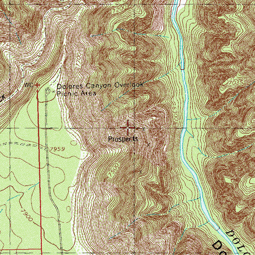 Topographic Map of Arrowhead Mine, CO