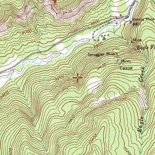 Topographic Map of Como Mine, CO