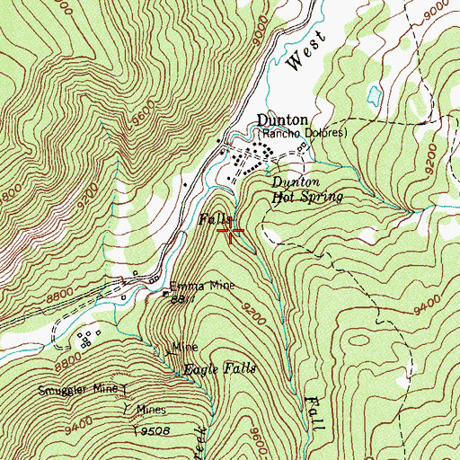Topographic Map of Jeep Mine, CO