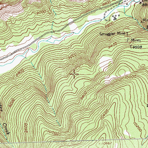 Topographic Map of Poor Boy Mine, CO