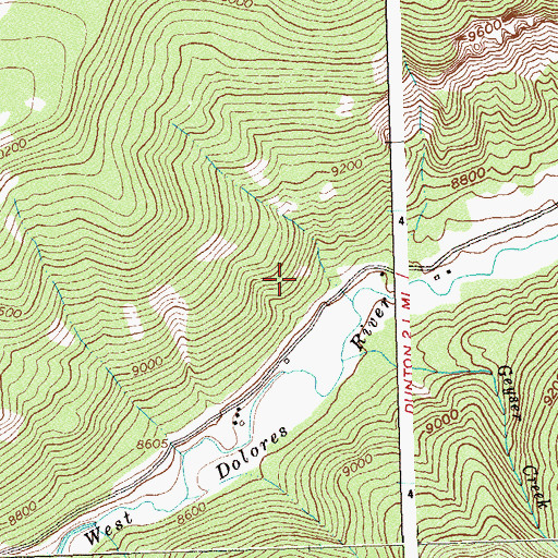 Topographic Map of Yellow Bee Mine, CO