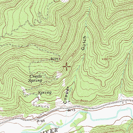 Topographic Map of Little Silver Mine, CO
