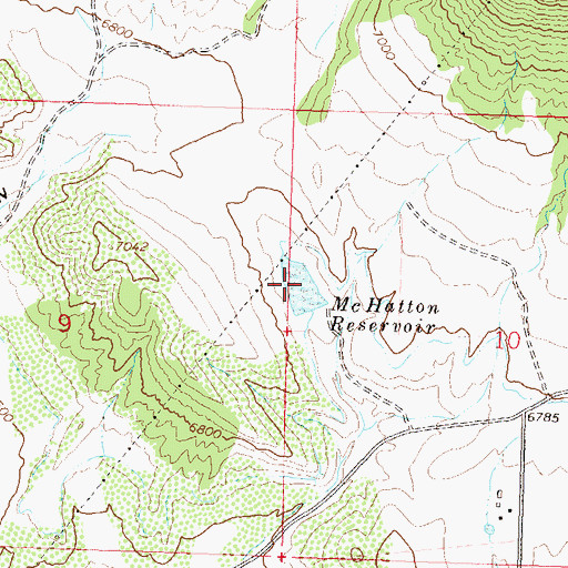 Topographic Map of McHatton Reservoir, CO