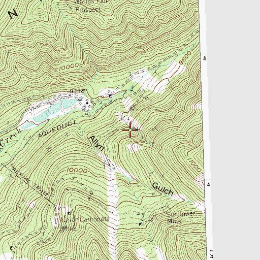 Topographic Map of Allegheny Mine, CO