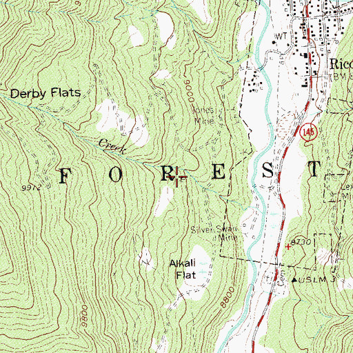 Topographic Map of Argonaut Mine, CO
